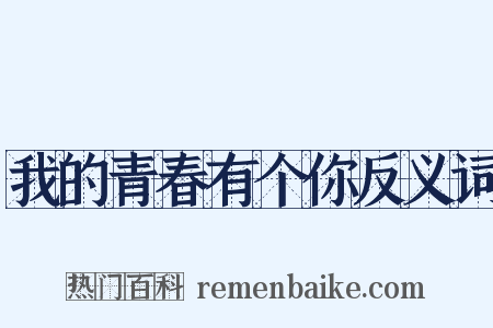我的青春有个你反义词是什么意思的图片